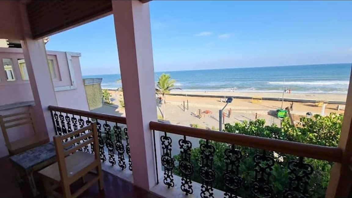 Beach seen from the balcony